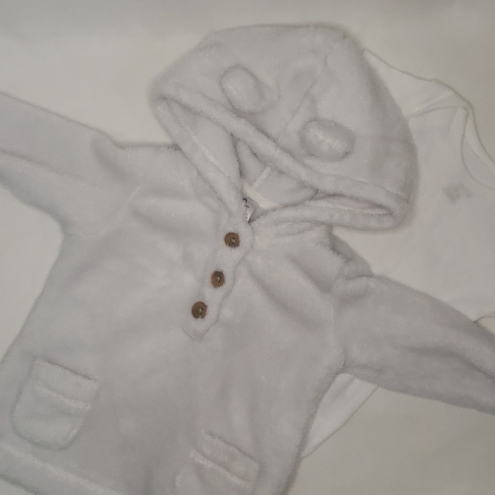 5/$30 CARTER'S Fleece Teddy Hoodie and cotton Onesie